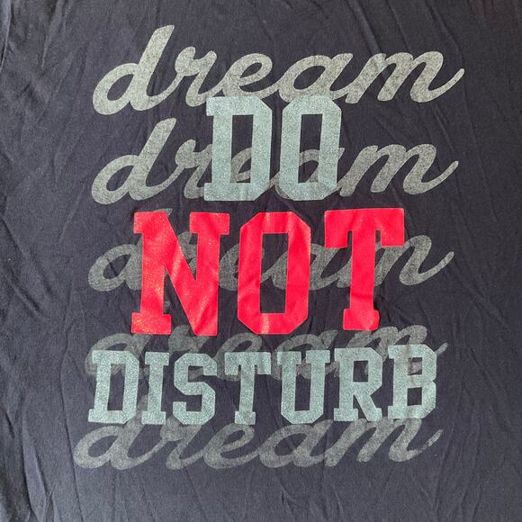 Peace Love & Dreams Women Dress size M Sleepwear ShortSleeve Do Not Disturb Blue - Picture 5 of 7